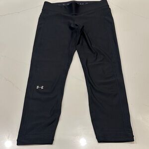 Under Armour HeatGear Compression Capri Leggings Size M Black